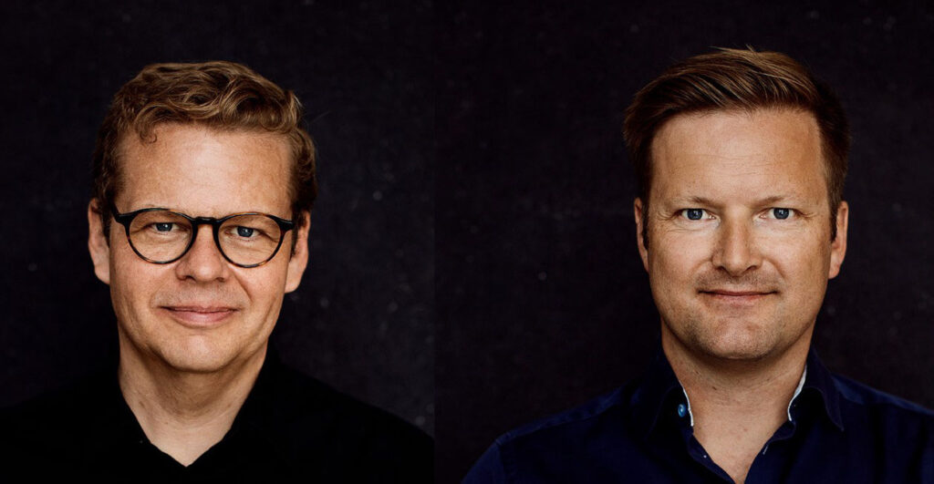 Foto: Tidligere politisk redaktør på TV2, Anders Langballe og journalist Martin Flink. Fotos: Thomas Howalt Andersen