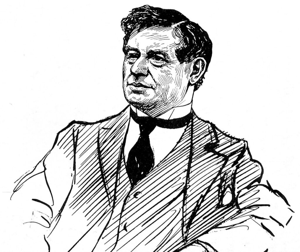 Redaktør Kristian Dahl / Tegning: Aksel Andreasen