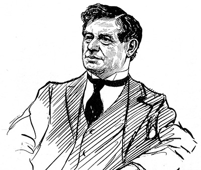 Redaktør Kristian Dahl / Tegning: Aksel Andreasen
