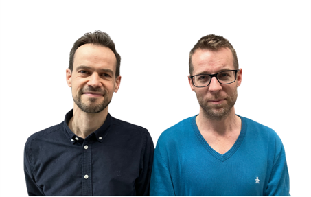 DR-journalister og forfattere Ole Hall & Morten Runge / Foto: Casper Dyrholm